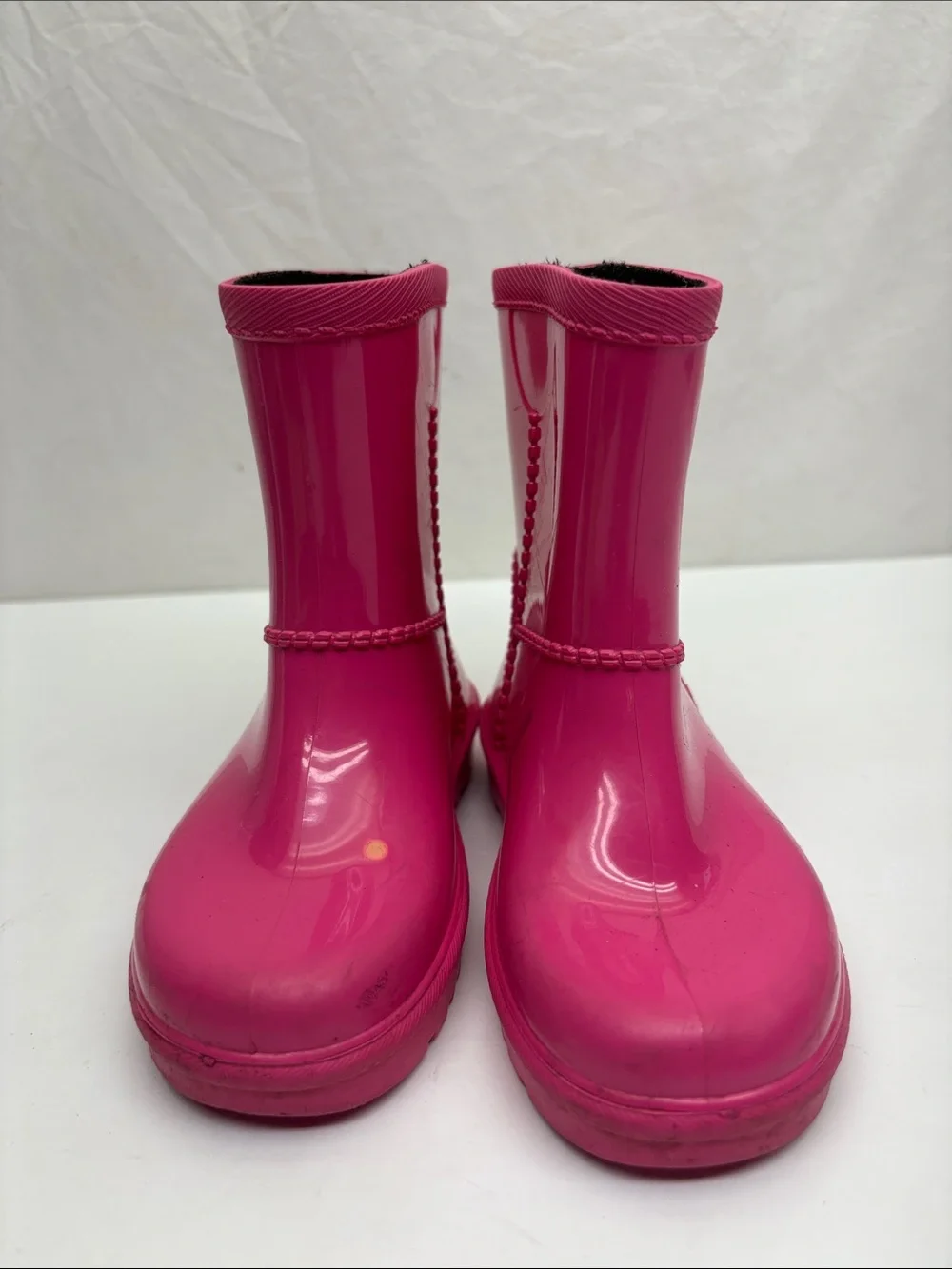 UGG Kids Pink Waterproof Rain Boots, SZ 8 toddler girl, 1(BA)